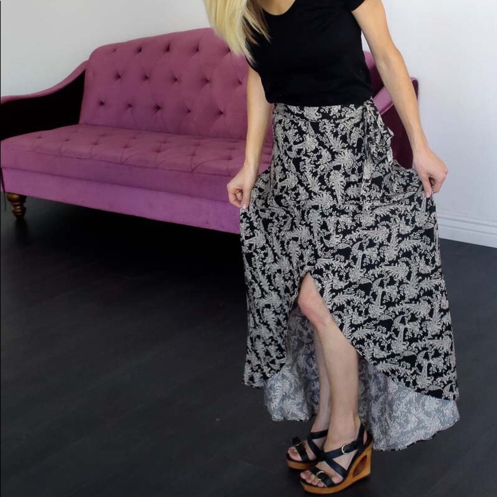 High Low Wrap Maxi Skirt 2 Pack